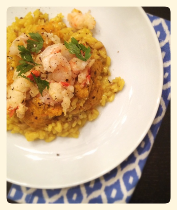 Spanish Rice with Lobster and Shrimp