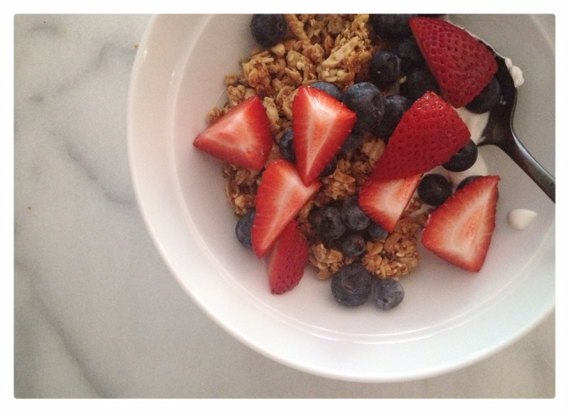 Fennel and Honey Granola with Fresh Berries