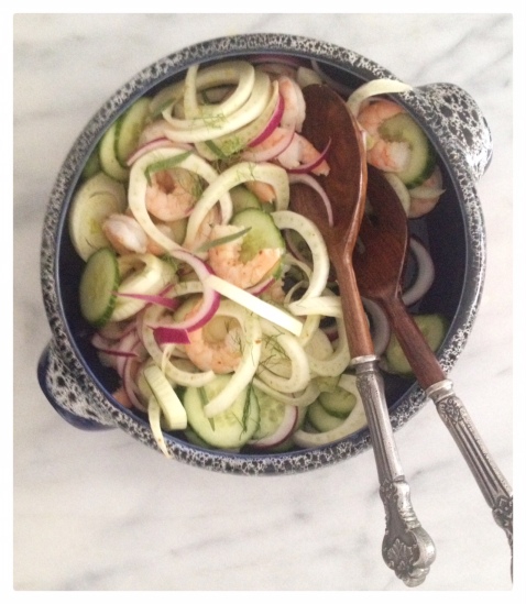 Shrimp Salad with Cucumber and Fennel